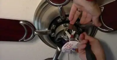 Ceiling fan installation with electrical wiring and mounting by professional electrician in Louisville, KY