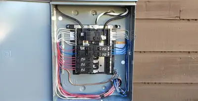 electrical panel upgrade service featuring newly installed electrical panel wired by licensed electricians in Louisville, KY