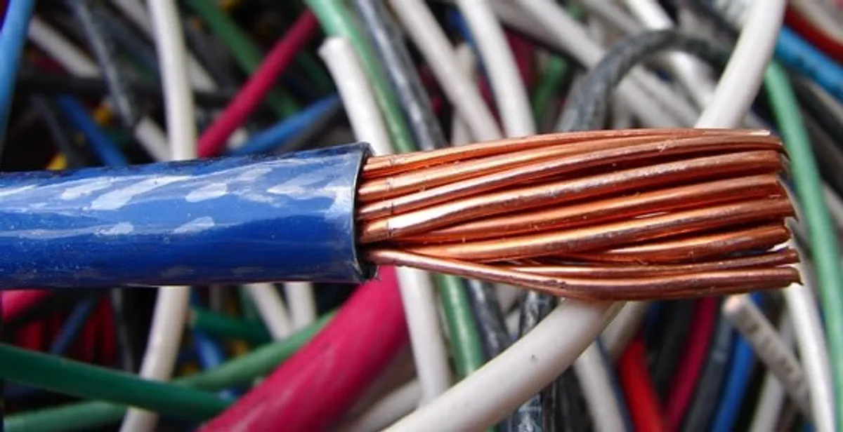 electrical wiring services showing exposed copper conductors and cable preparation in Louisville, KY