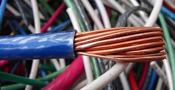 electrical wiring services showing exposed copper conductors and cable preparation in Louisville, KY