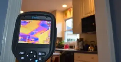 home energy audit service using thermal imaging to evaluate electrical efficiency inside a home in Louisville, KY