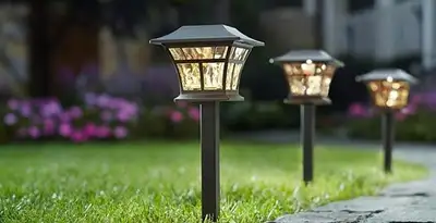 landscape lighting installation services with professionally installed pathway lights in Louisville, KY