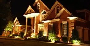 landscape lighting installation services enhancing residential exterior lighting in Louisville, KY