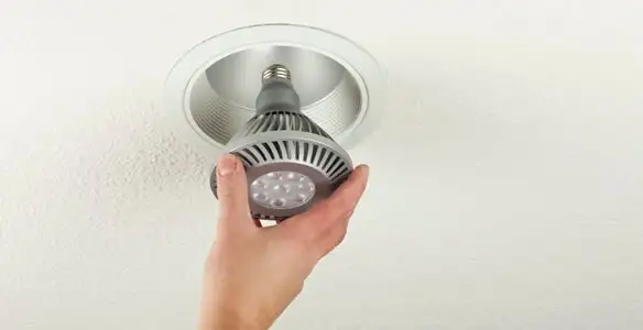 lighting installation service featuring recessed ceiling light installed by licensed professionals in Louisville, KY