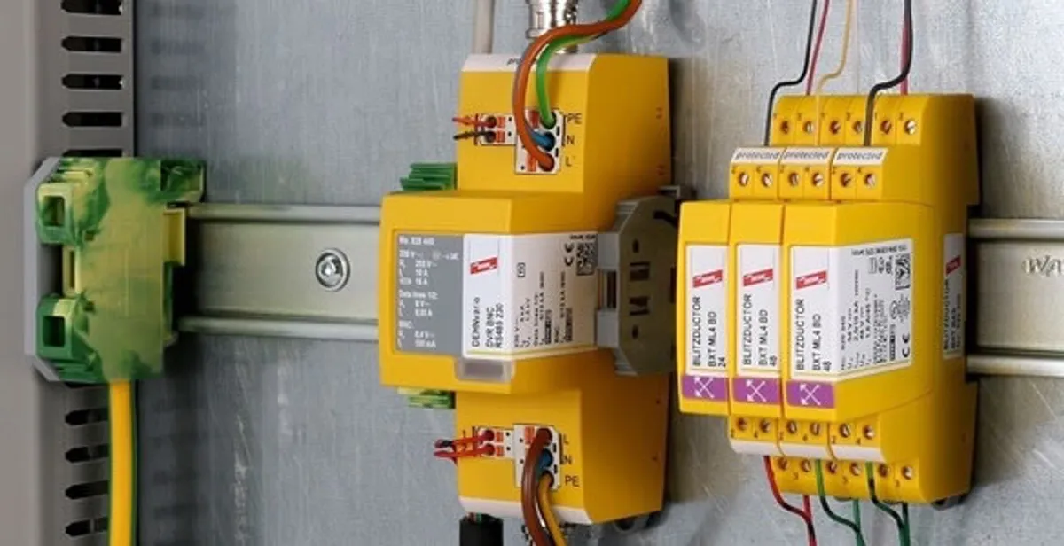 lightning surge protection system with surge suppressors installed by electrical service professionals in Louisville, KY