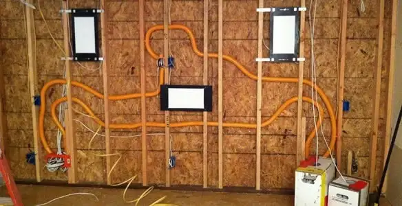 new construction wiring project displaying complete electrical system layout installed by professionals in Louisville, KY