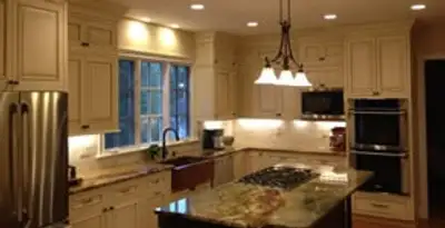 Recessed lighting installation enhancing interior lighting by professional electricians in Louisville, KY