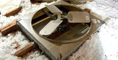 whole house fan installation services with attic-mounted ventilation unit in Louisville, KY