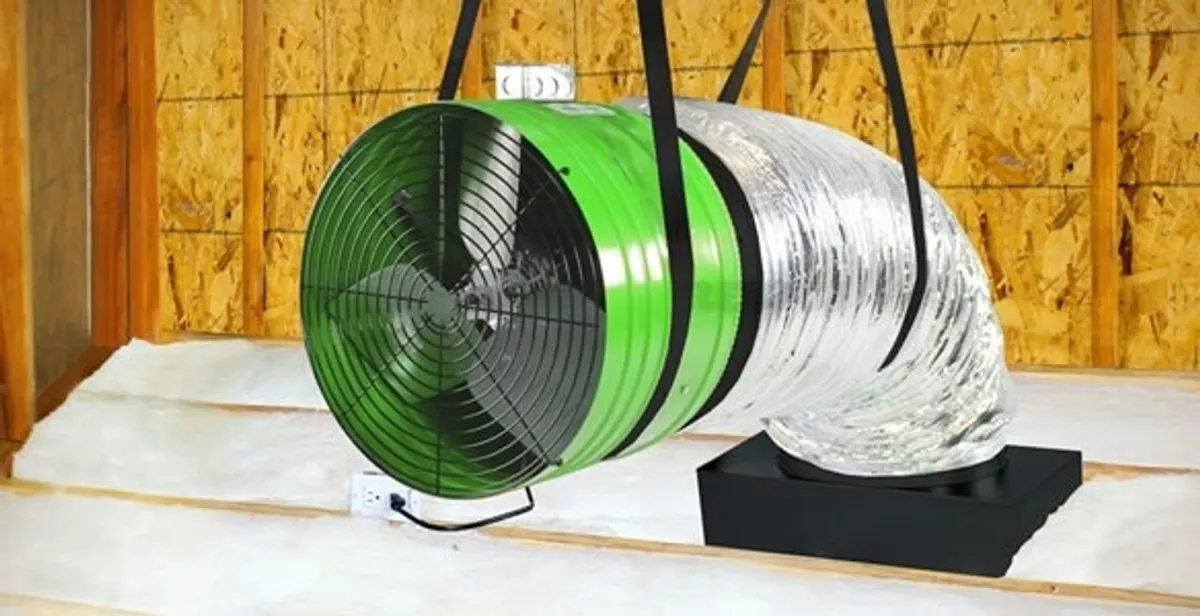 whole house fan installation services with professionally mounted ventilation fan system in Louisville, KY