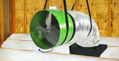 whole house fan installation services with professionally mounted ventilation fan system in Louisville, KY